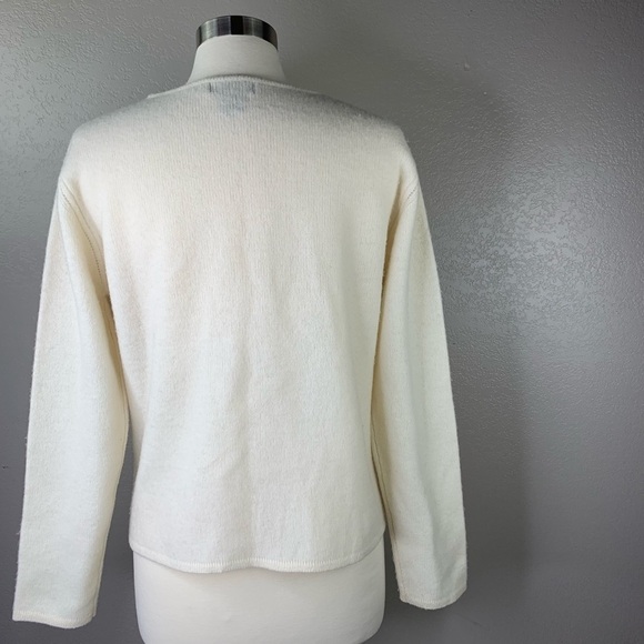 Alexandra Bartlett 100% Lambs Wool Button Cardigan Size Medium Petite - Picture 5 of 9